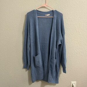 SO Blue Knit Cardigan Sweater Large
